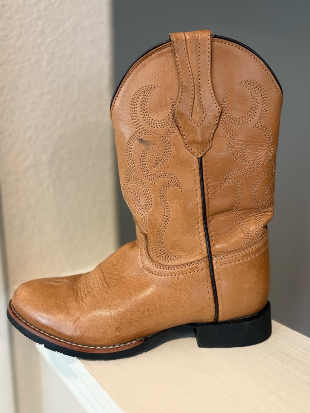 Cody James Western Boots Boys Youth Size 3 D Leather Brown Almond Toe 43134C - Picture 4 of 10